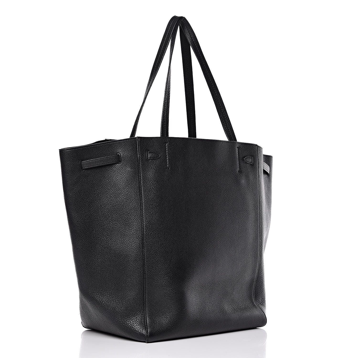 Celine Soft Grained Calfskin Medium Belt Cabas Phantom Black 3 of 10