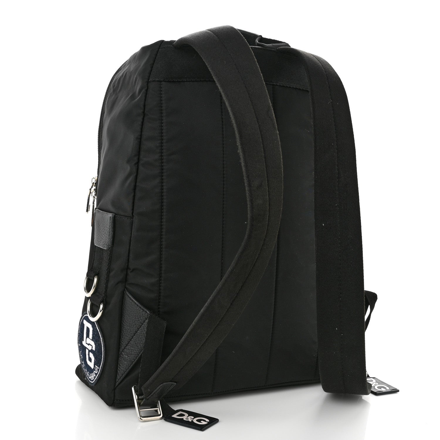 Dolce & Gabbana Nylon Logo Patches Backpack Black 3 of 9