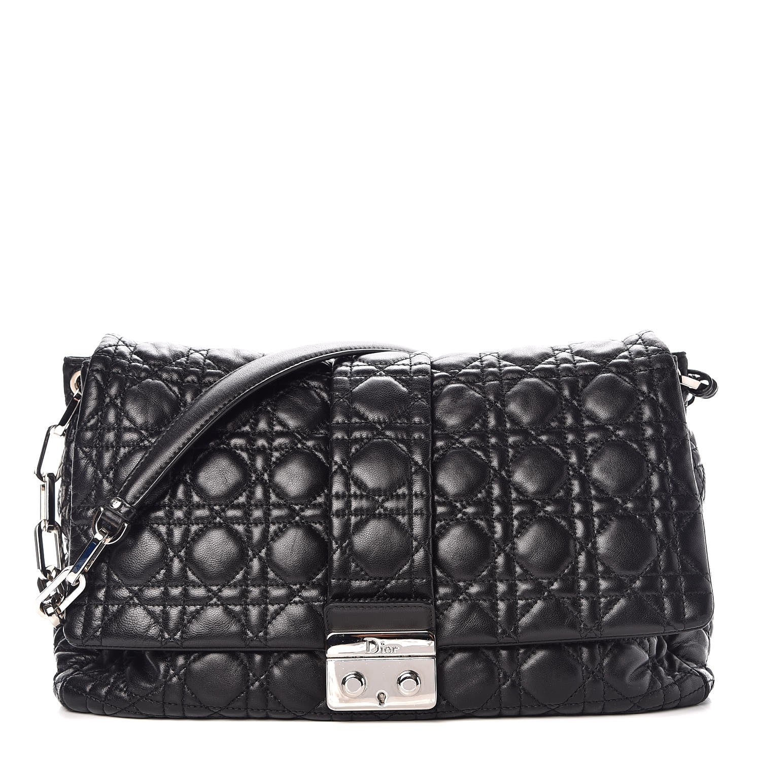 Christian Dior Lambskin Cannage Large New Lock Flap Black 1 of 7