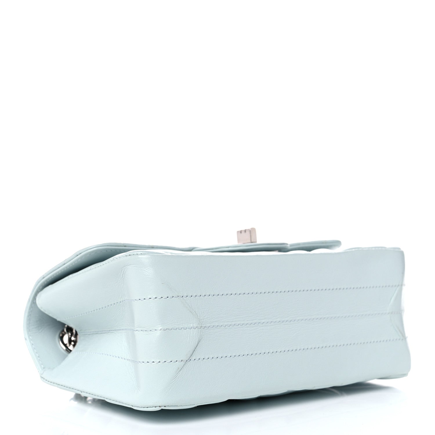 Chanel Aged Calfskin Chevron Quilted 2.55 Reissue Mini Flap Light Blue 4 of 11