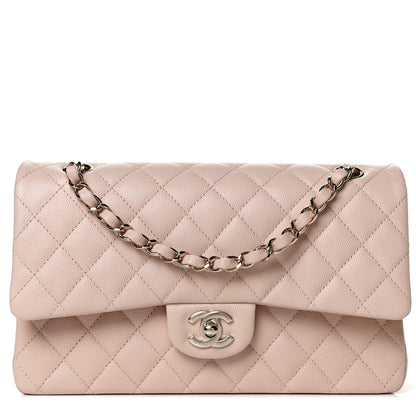 Chanel Caviar Quilted Medium Double Flap Light Beige 8 of 12
