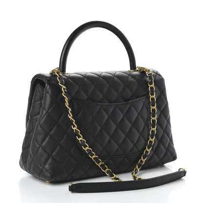 Chanel Caviar Quilted Small Coco Handle Flap Black 3 of 11