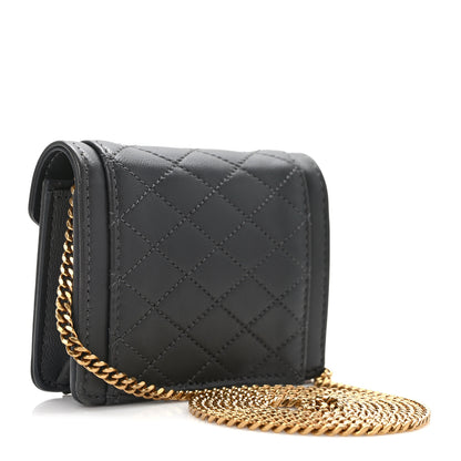 Saint Laurent Lambskin Quilted Monogram Micro Gaby Crossbody Bag Storm 3 of 10