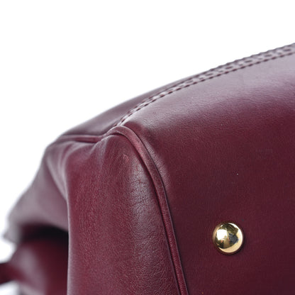 Gucci Calfskin Duilio Brogue Top Handle Bag Burgundy 16 of 22