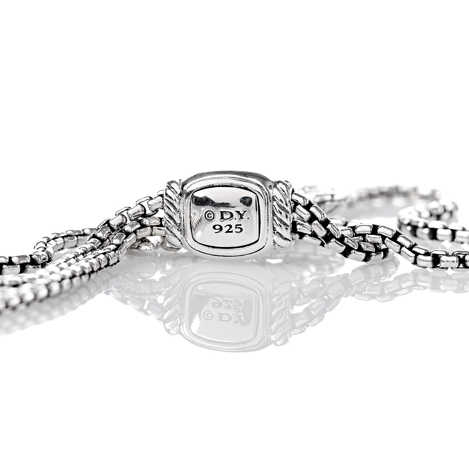 David Yurman Sterling Silver Pink Sapphire Valentine Hearts Station Bracelet 4 of 4