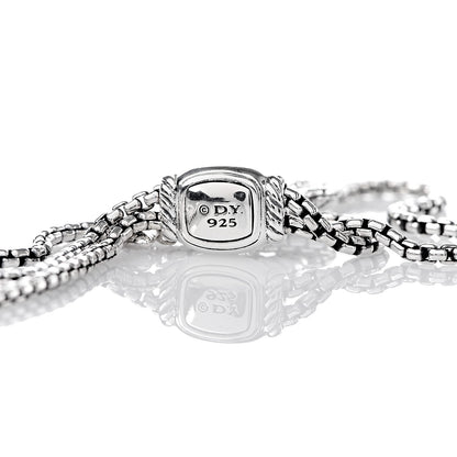 David Yurman Sterling Silver Pink Sapphire Valentine Hearts Station Bracelet 4 of 4