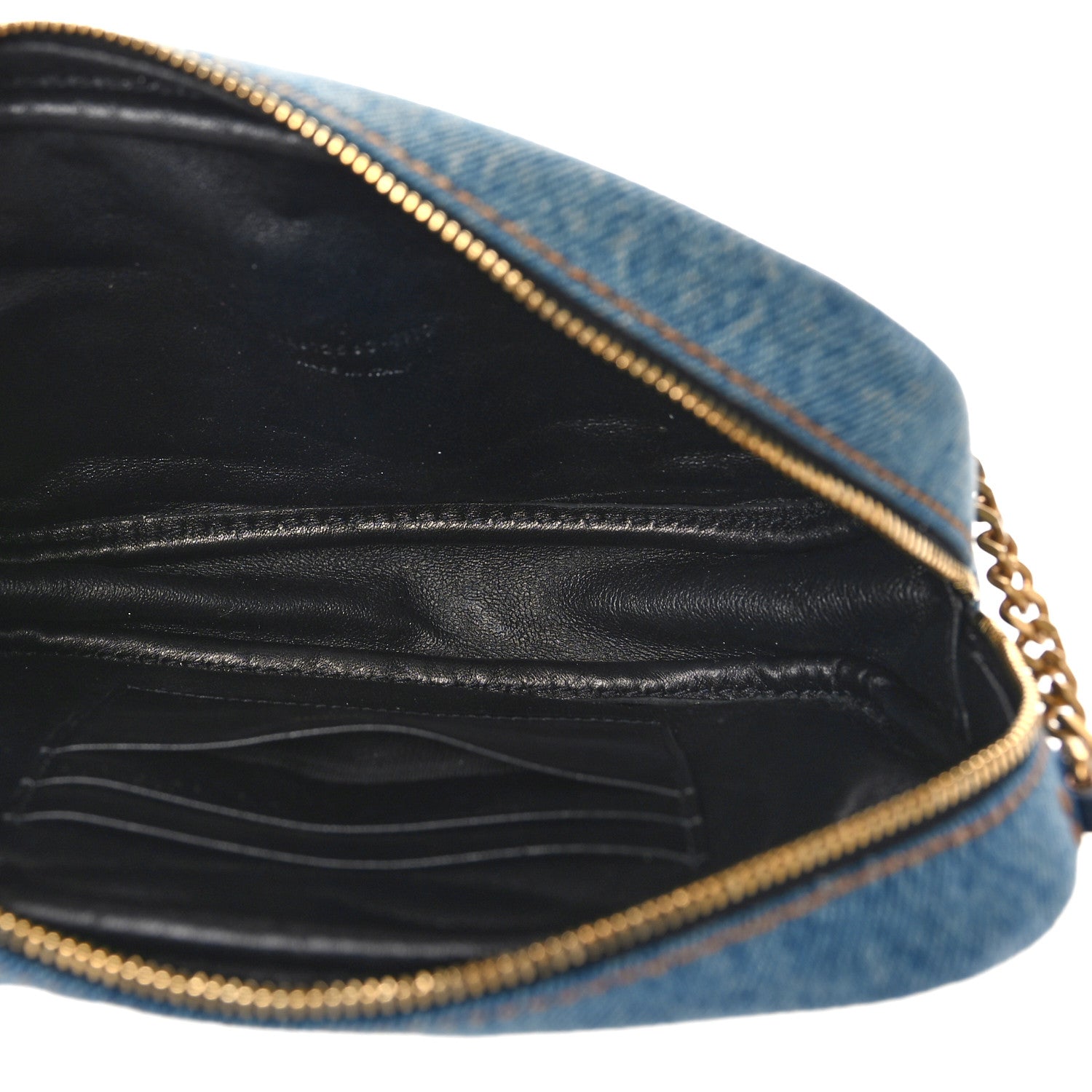 Saint Laurent Denim Matelasse Monogram Mini Lou Camera Bag California Blue 5 of 9