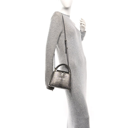 Louis Vuitton Lizard Capucines Mini Bleu Petrole 2 of 10