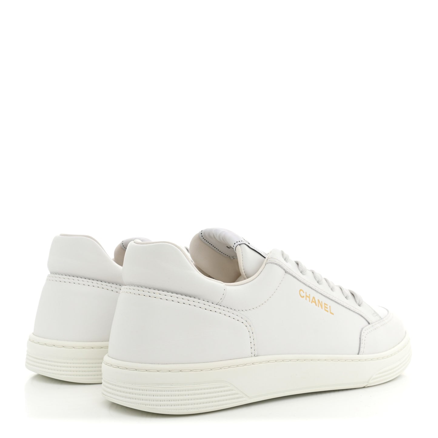 Calfskin Mens CC Sneakers 43 White