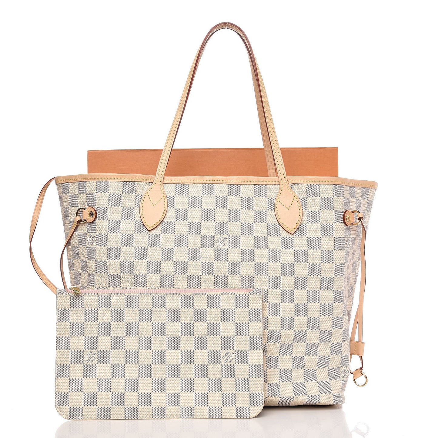 Damier Azur Neo Neverfull MM Rose Ballerine