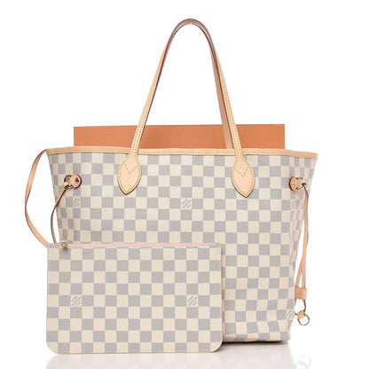Louis Vuitton Damier Azur Neo Neverfull MM Rose Ballerine 9 of 9