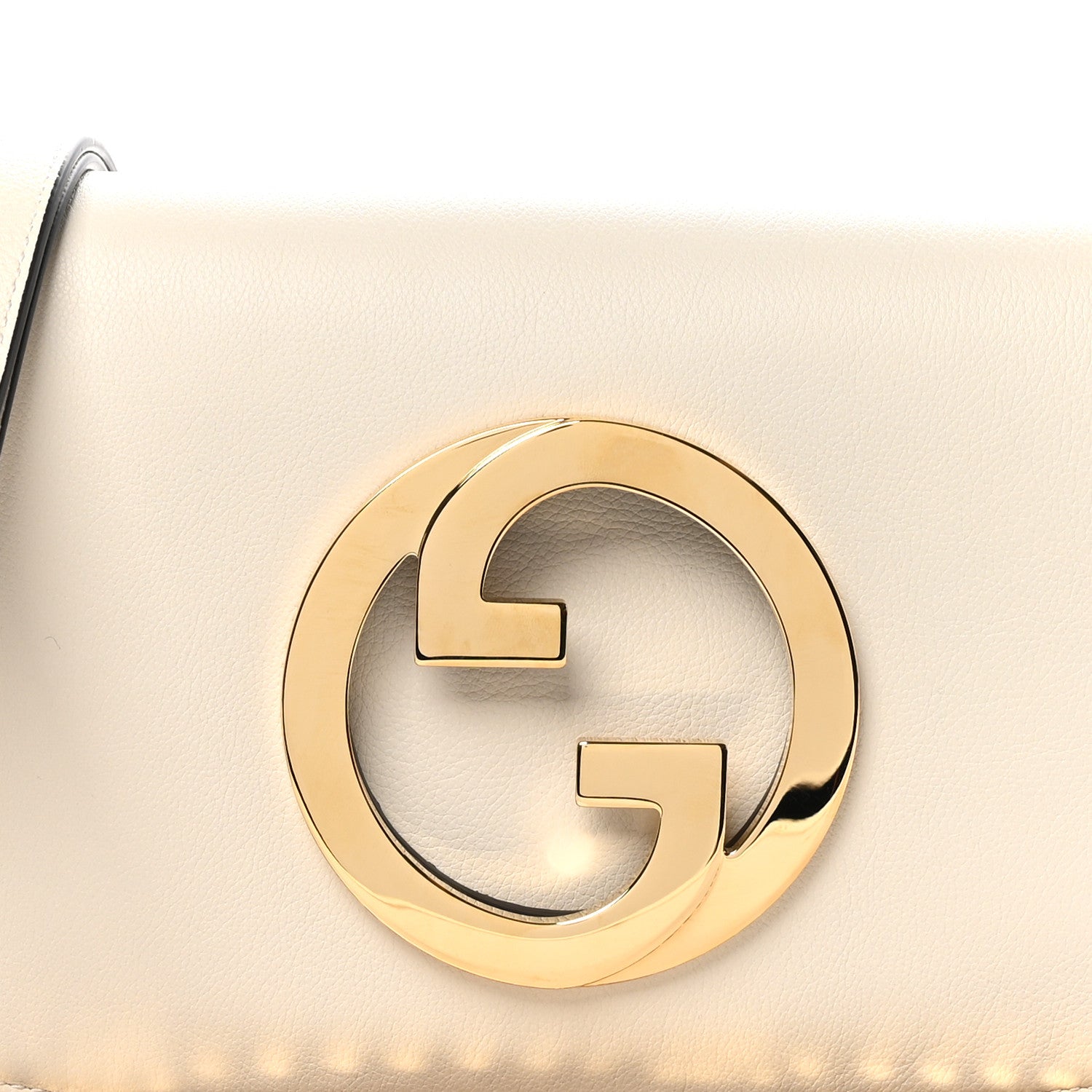 Gucci Roxy Calfskin Blondie Chain Shoulder Flap Bag Mystic White 8 of 10