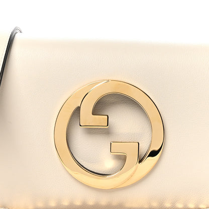 Gucci Roxy Calfskin Blondie Chain Shoulder Flap Bag Mystic White 8 of 10