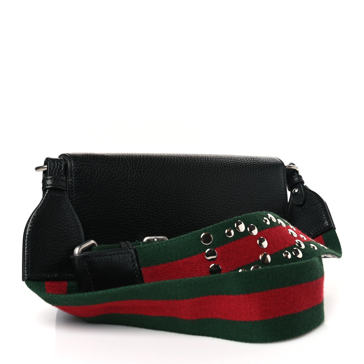 Dollar Calfskin Web Small Dionysus Crossbody Bag Black