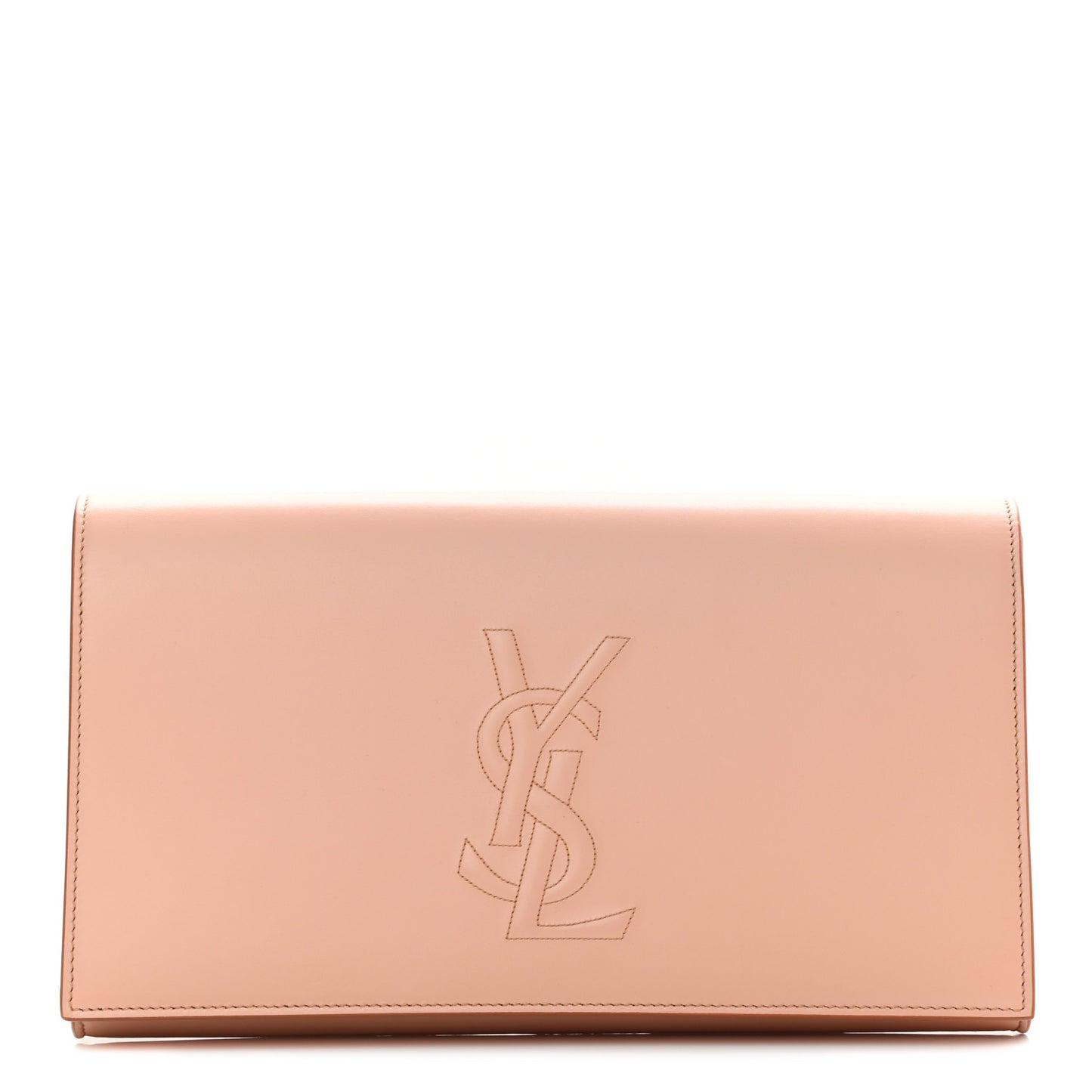 Calfskin Monogram Large Belle De Jour Clutch Pink