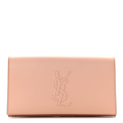 Saint Laurent Calfskin Monogram Large Belle De Jour Clutch Pink 1 of 5