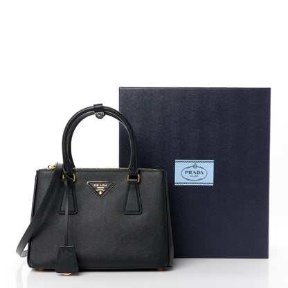 Prada Saffiano Small Galleria Double Zip Tote Black 13 of 13