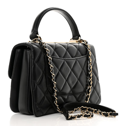 Chanel Lambskin Quilted Small Trendy CC Dual Handle Flap Bag Black 3 of 16