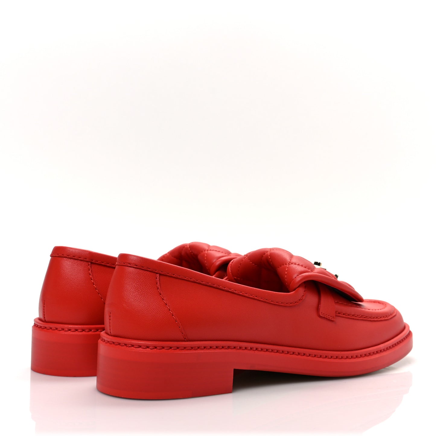 Lambskin Quilted CC Turnlock Loafers 39 Red
