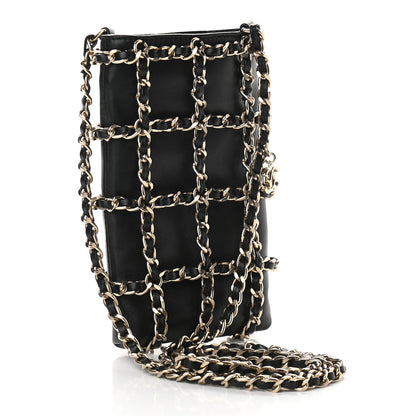 Chanel Lambskin Clutch With Chain Black 4 of 16