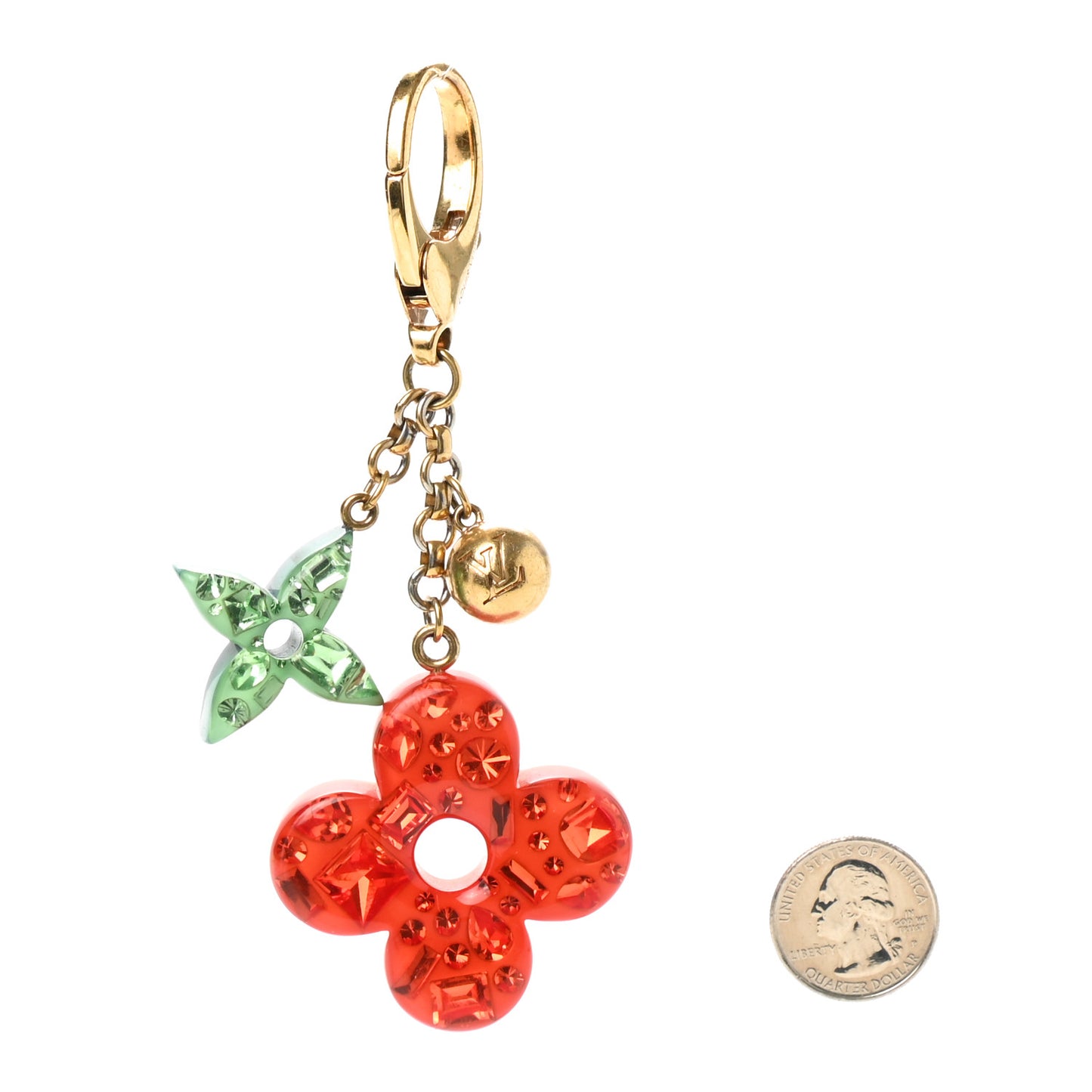 Resin Strass Glam Flower Bag Charm