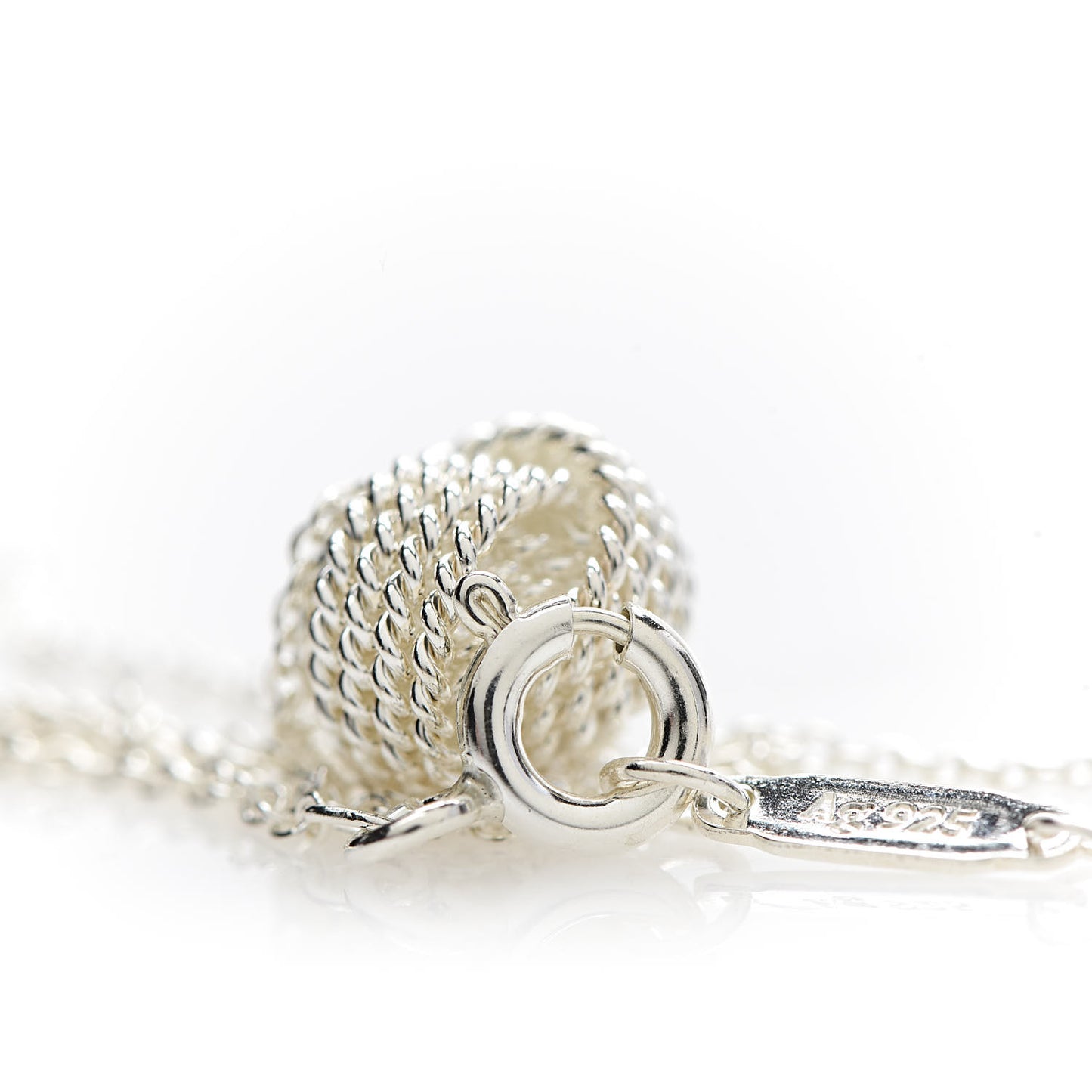 Sterling Silver Twist Knot Pendant Necklace