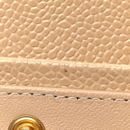 Chanel Caviar Quilted Medium Double Flap Beige 7 of 8