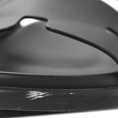 Hermes Calfskin Mens Chypre Sandals 44 Black 12 of 14