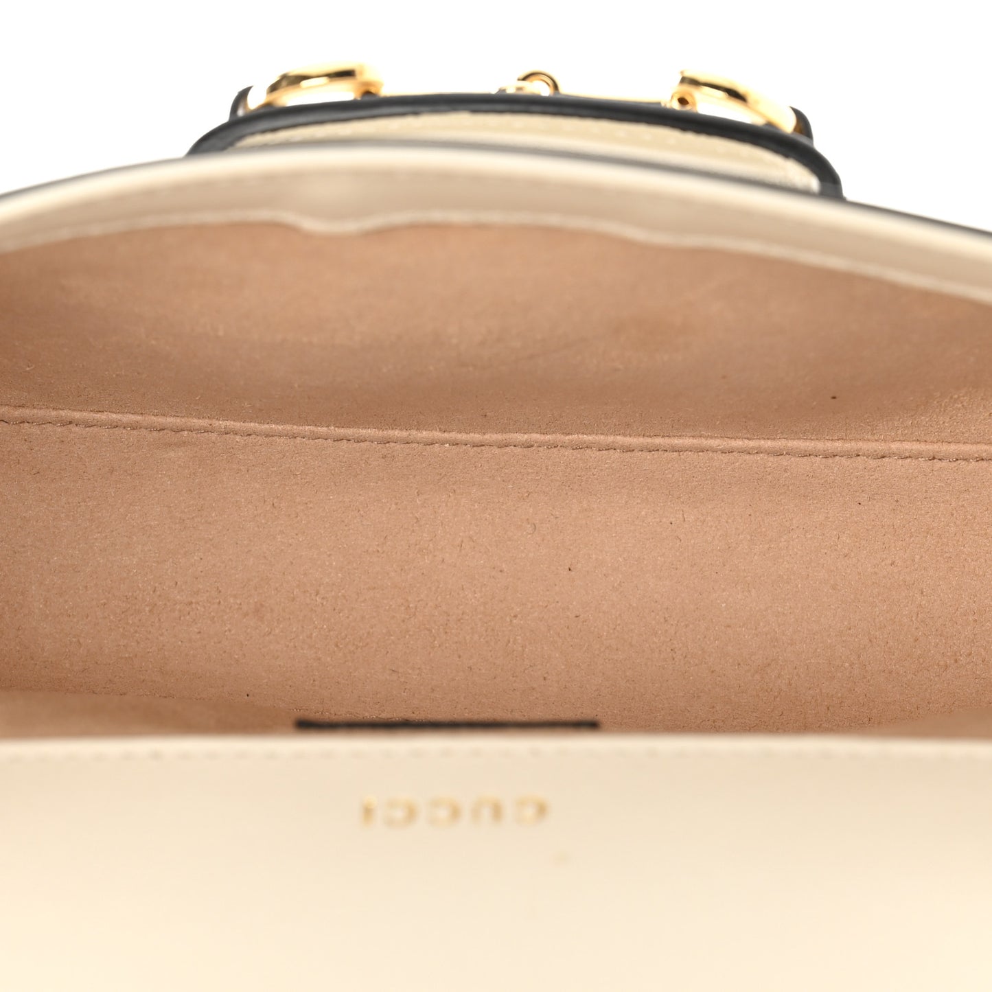 Azalea Calfskin Small Horsebit 1955 Chain Shoulder Bag Mystic White