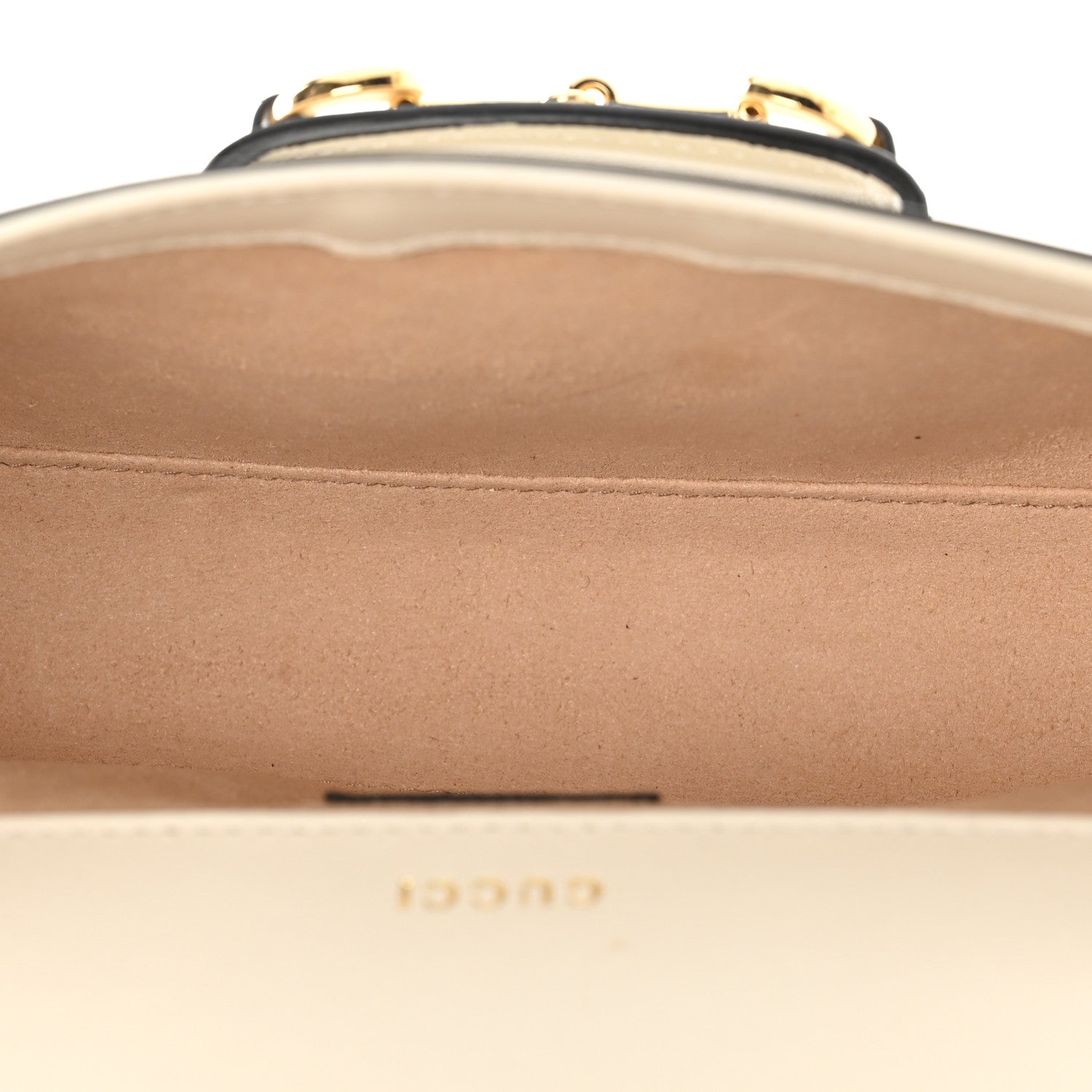 Gucci Azalea Calfskin Small Horsebit 1955 Chain Shoulder Bag Mystic White 5 of 11