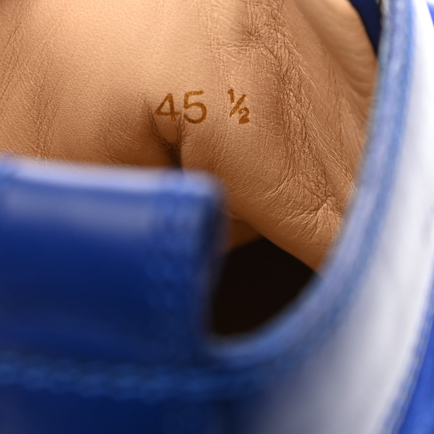 Suede Calfskin Mens Rankick Flat Sneakers 45.5 Azulejo