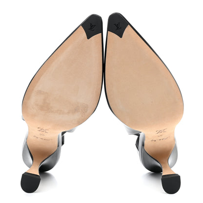 Louis Vuitton Calfskin Slingback Pumps 35 Black 5 of 11