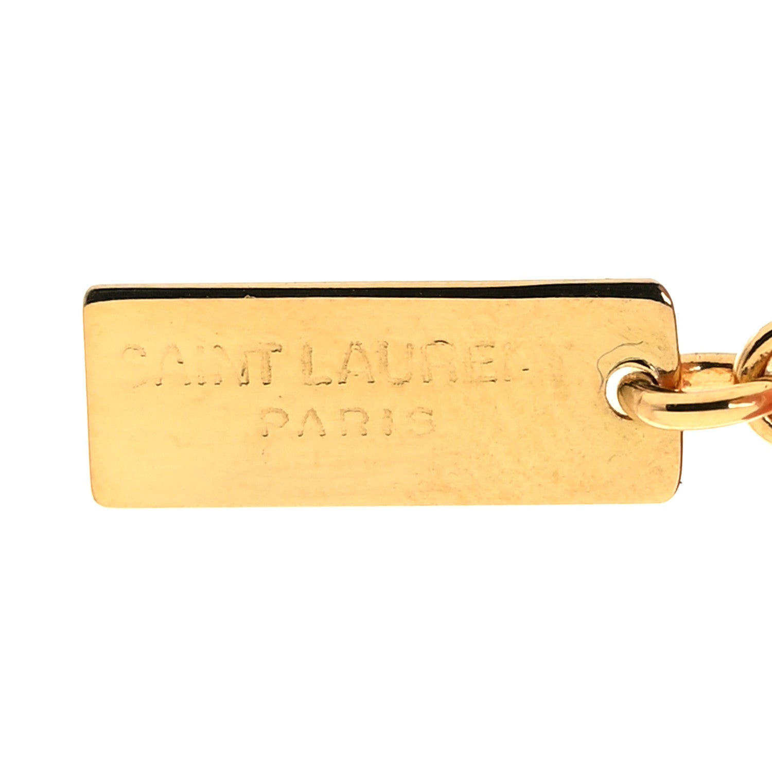 Saint Laurent Brass Monogram Charm Bracelet Gold 4 of 4
