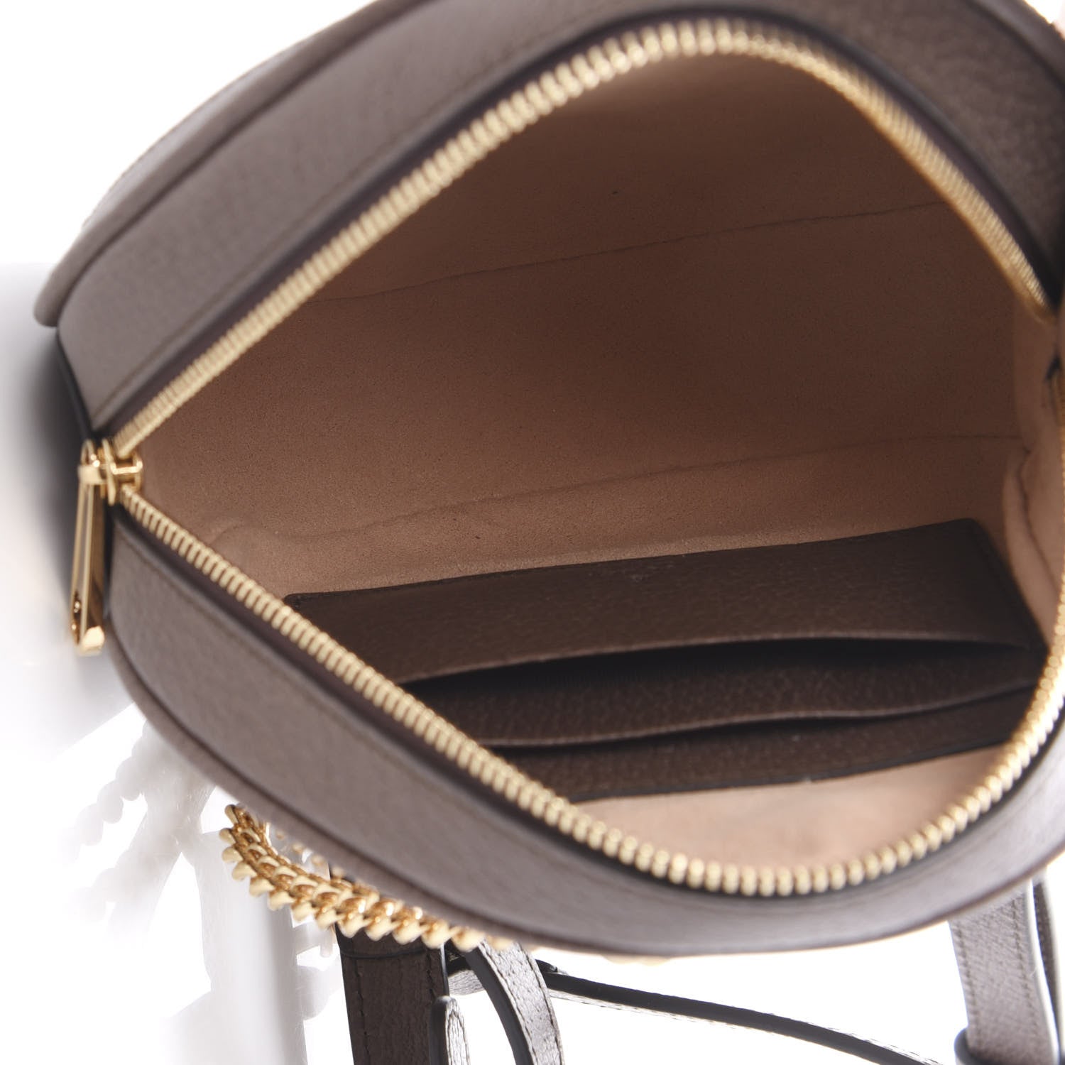 Gucci GG Supreme Monogram Web Mini Ophidia Round Backpack Brown 4 of 7