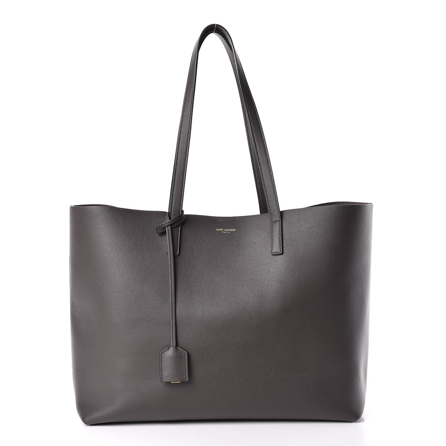 Saint Laurent Calfskin Large Shopping Tote Asphalt 3 of 11