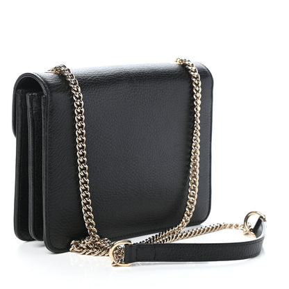 Gucci Dollar Calfskin Small Interlocking G Shoulder Bag Black 3 of 9