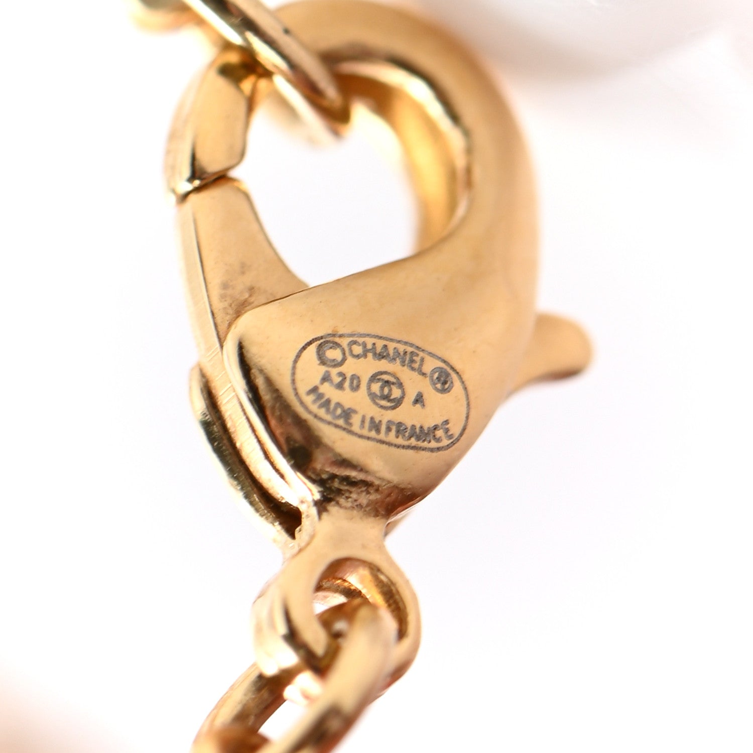 Chanel Crystal CC Pendant Necklace Gold 5 of 6