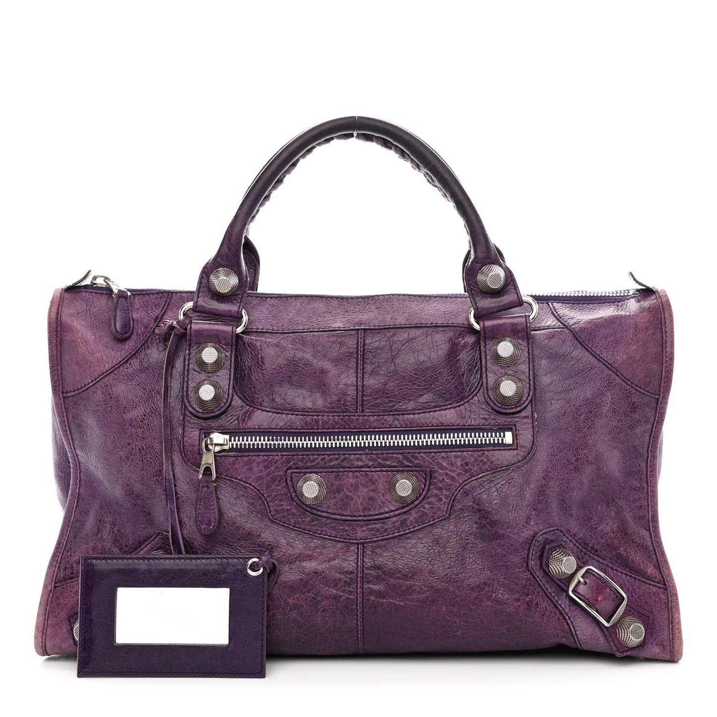 Agneau Giant 21 Silver Hardware Work Raisin