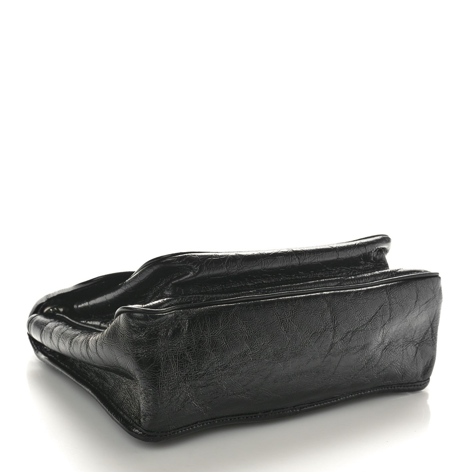 Saint Laurent Crinkled Calfskin Matelasse Monogram Medium Niki Chain Satchel Black 4 of 11