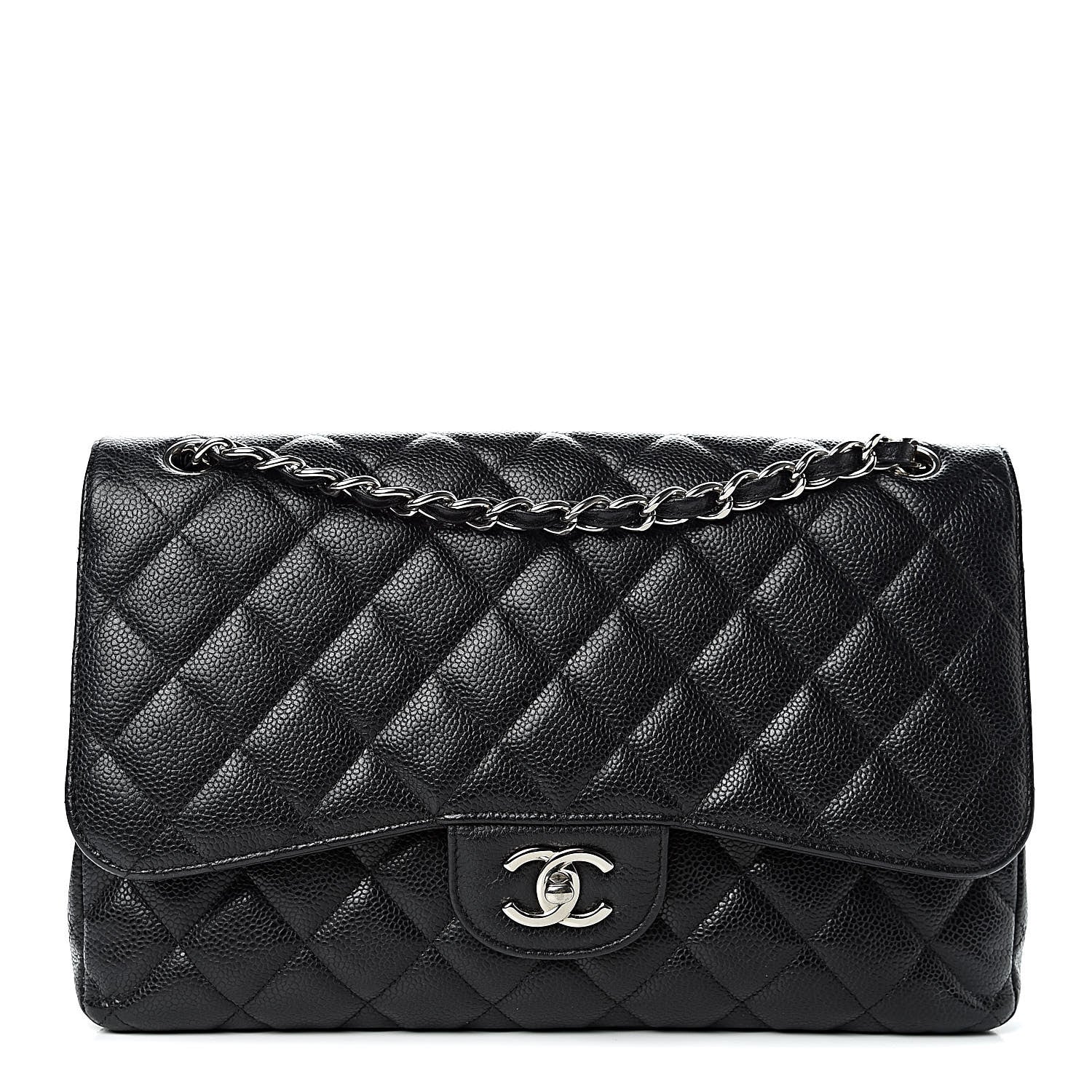 Chanel Caviar Quilted Jumbo Double Flap Black 1 of 11