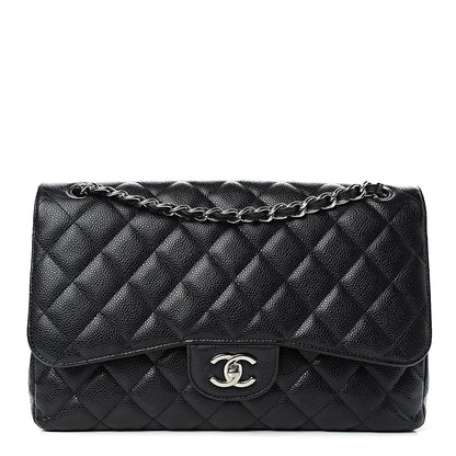 Chanel Caviar Quilted Jumbo Double Flap Black 1 of 11