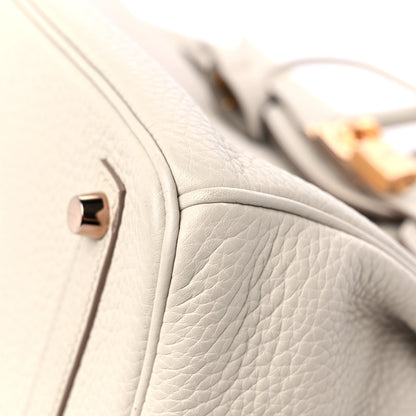 Hermes Taurillon Clemence Birkin 30 Craie 9 of 12