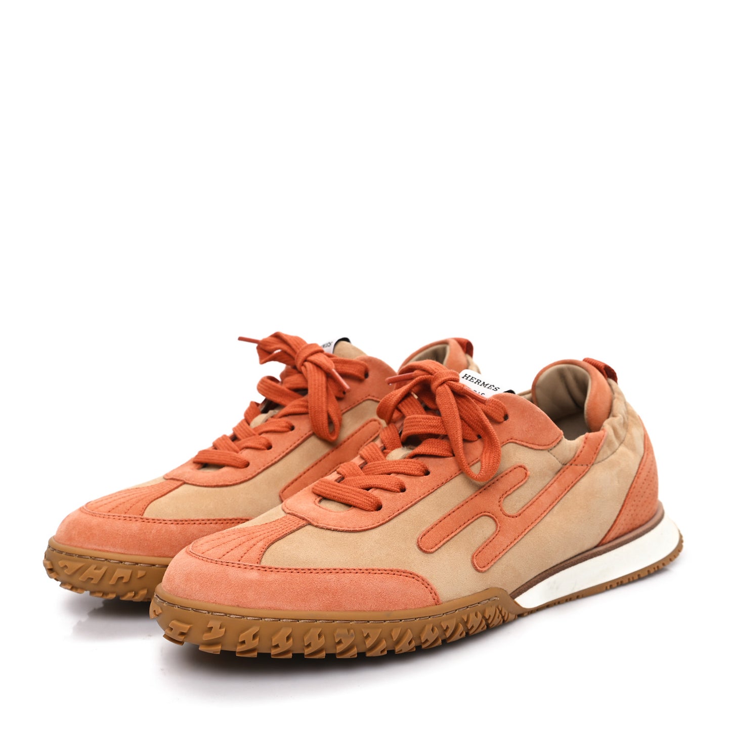 Suede Goatskin Jet Sneakers 40 Beige Natura Orange Nacarat