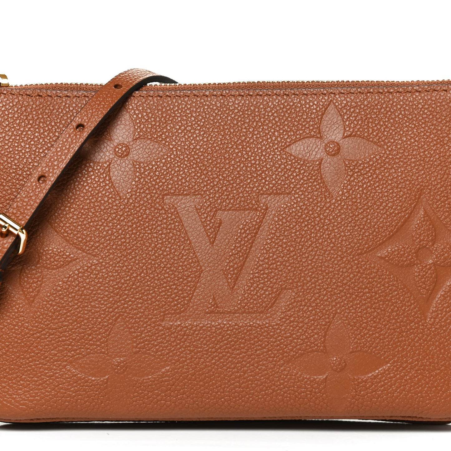 Empreinte Monogram Giant Double Zip Pochette Caramel