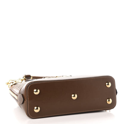 Gucci GG Supreme Monogram Azalea Calfskin Small Horsebit 1955 Top Handle Bag Beige Ebony Brown Sugar 5 of 12