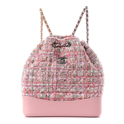 Chanel Tweed Calfskin Quilted Gabrielle Backpack Pink 1 of 10