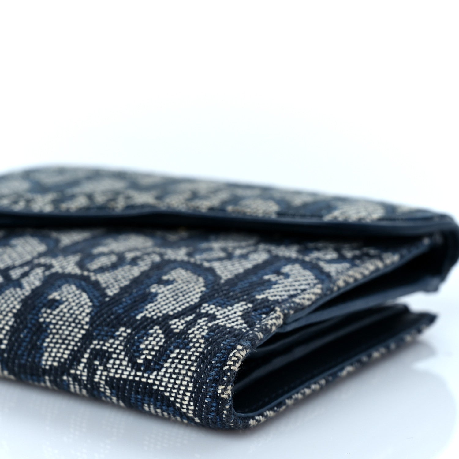 Christian Dior Monogram Compact Saddle Wallet Blue 9 of 9