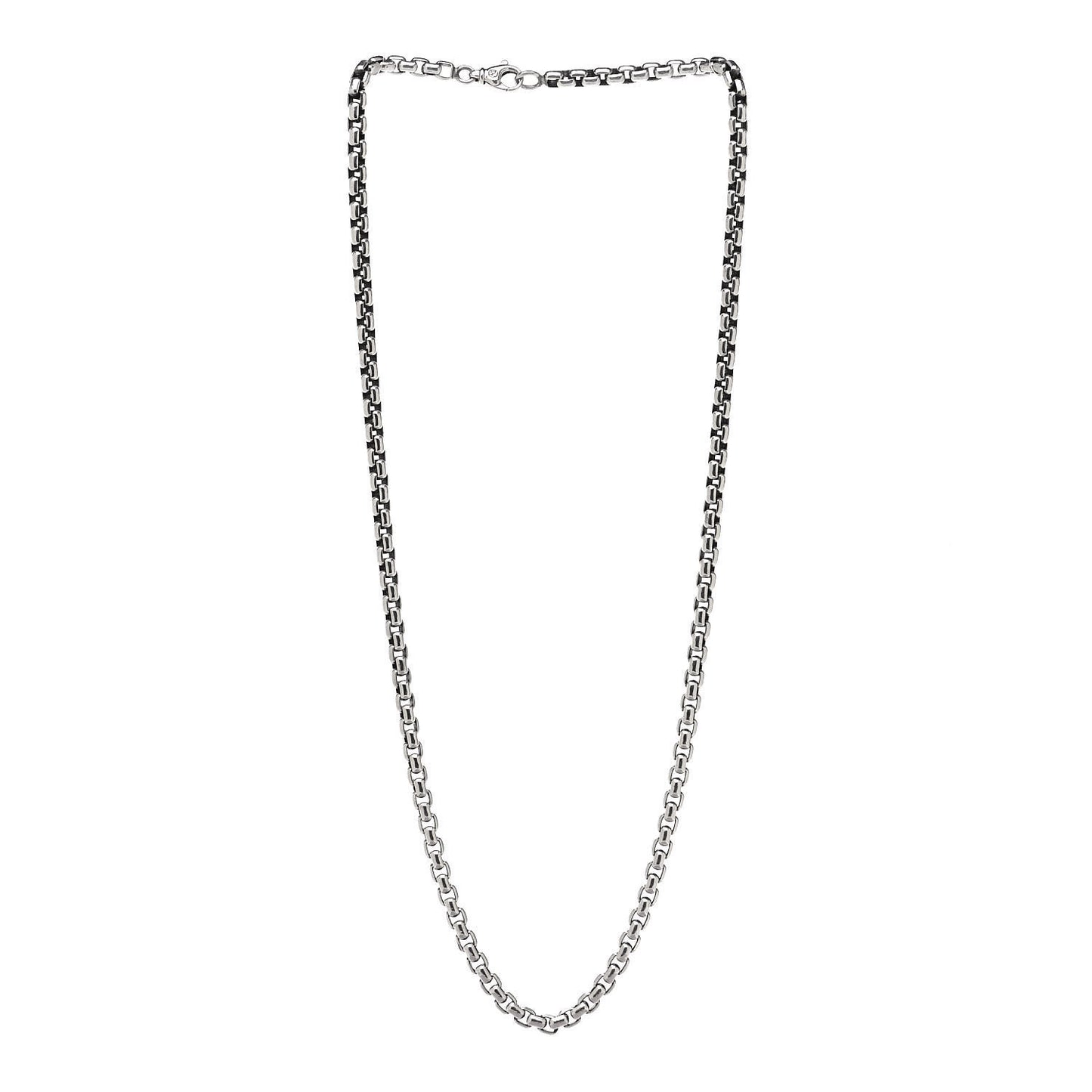 Sterling Silver 4.8mm Box Chain Necklace 22"