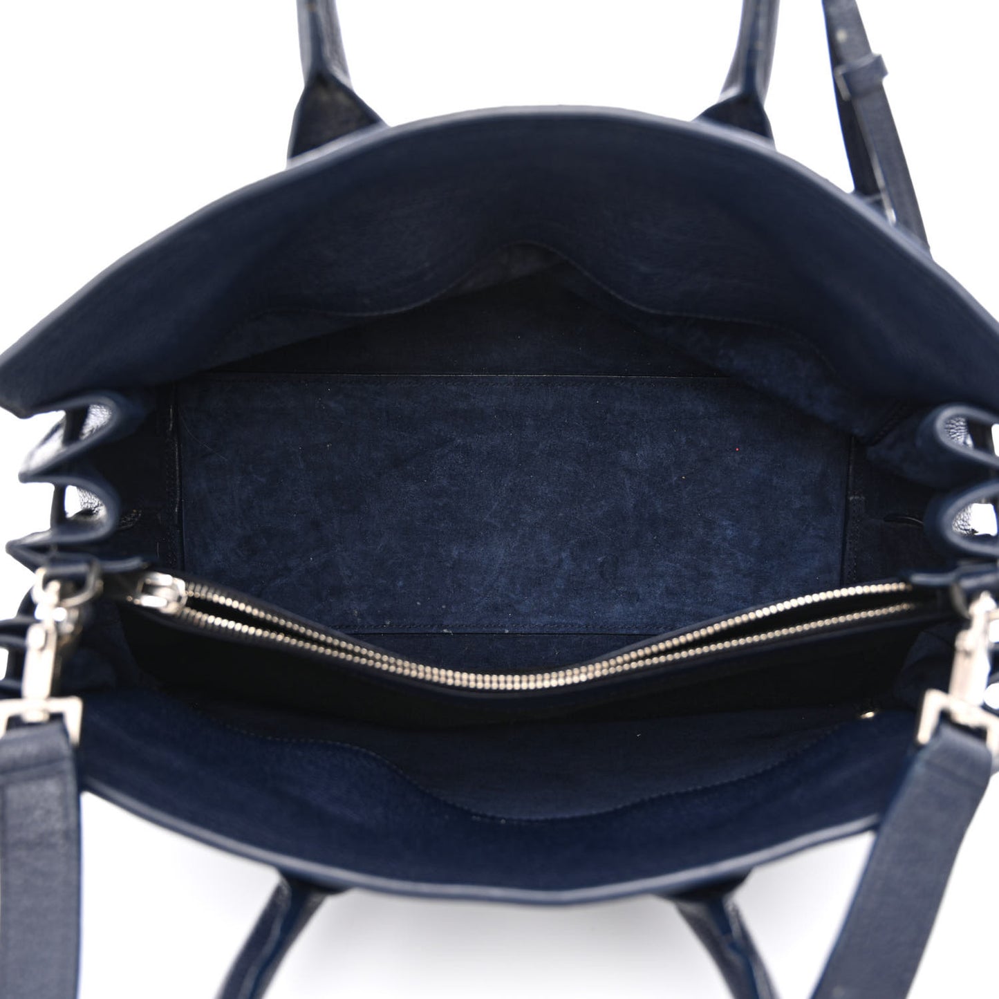 Grained Calfskin Small Supple Sac De Jour Navy