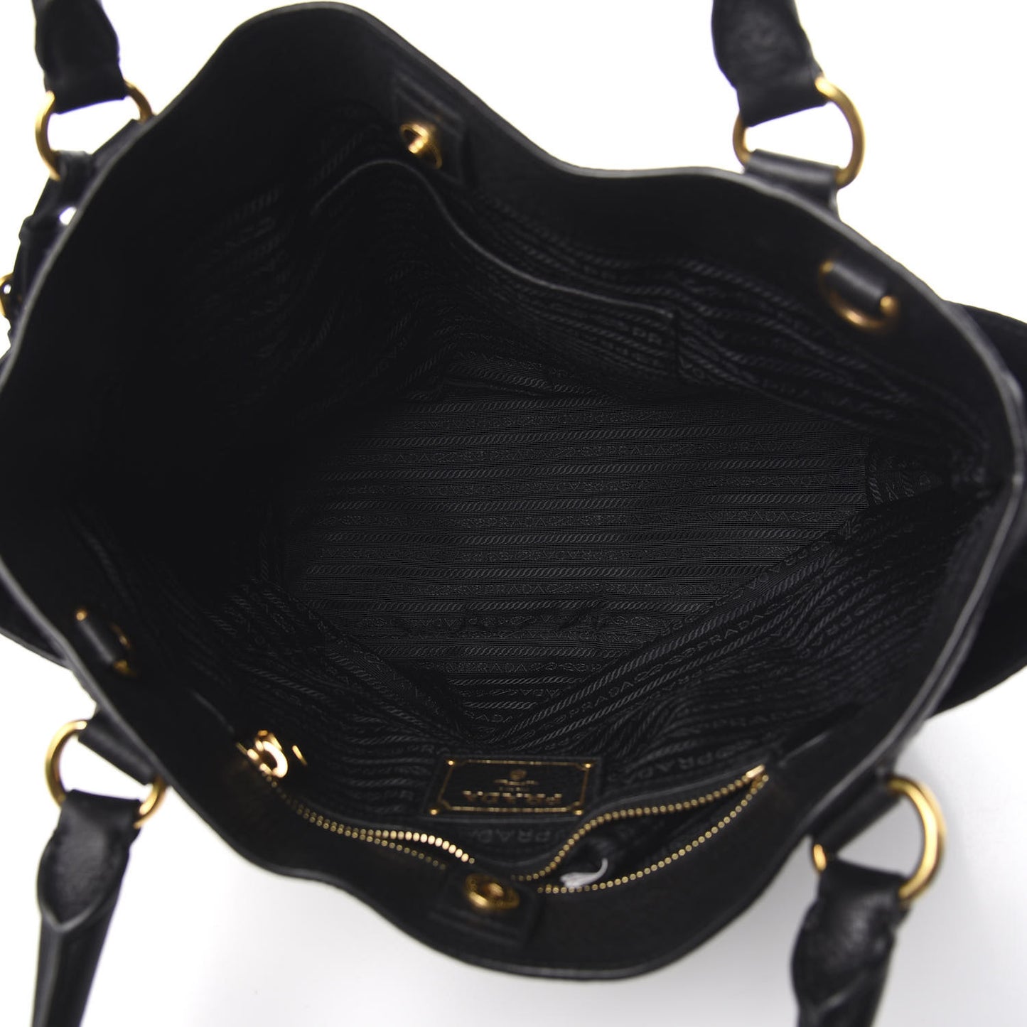 Vitello Daino Side Pocket Tote Black